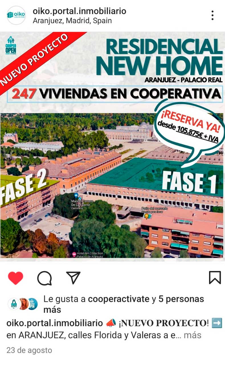 PROYECTO EN ARANJUEZ ¡YA PUEDES RESERVAR!